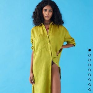NTW ZARA OVERSIZED LONG LINEN SHIRT